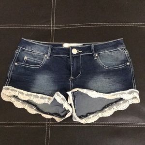 Blue jean shorts with cute design
